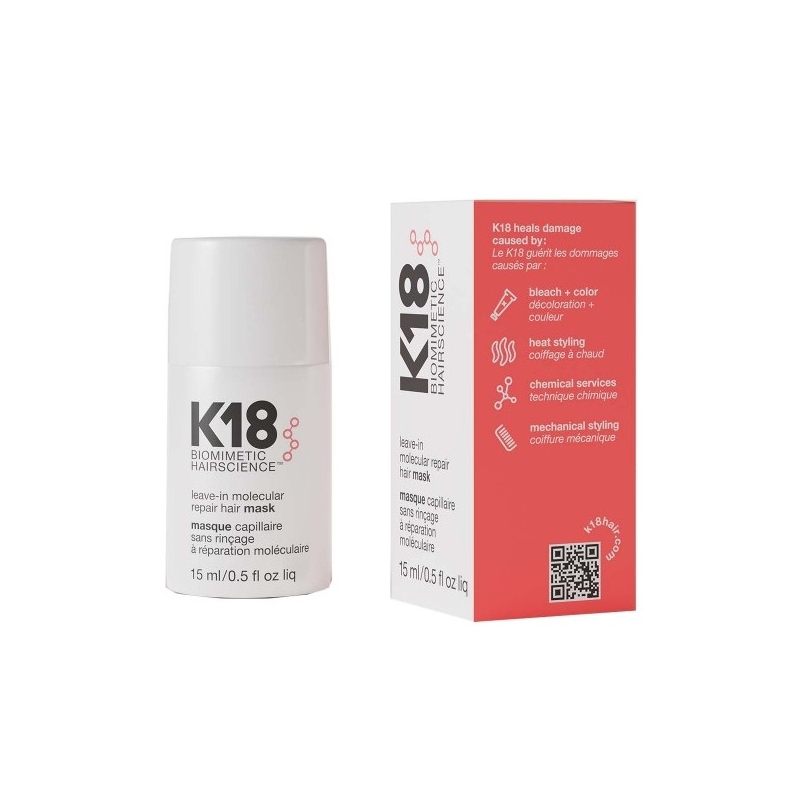 K18 Leave in μοριακή μάσκα αναδόμησης 15ml