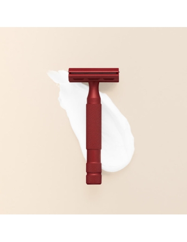 Rockwell Razors 6S matte stainless steel red color
